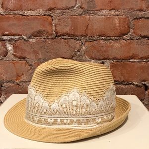 Jessica Simpson Fedora Hat with Lace Detail
